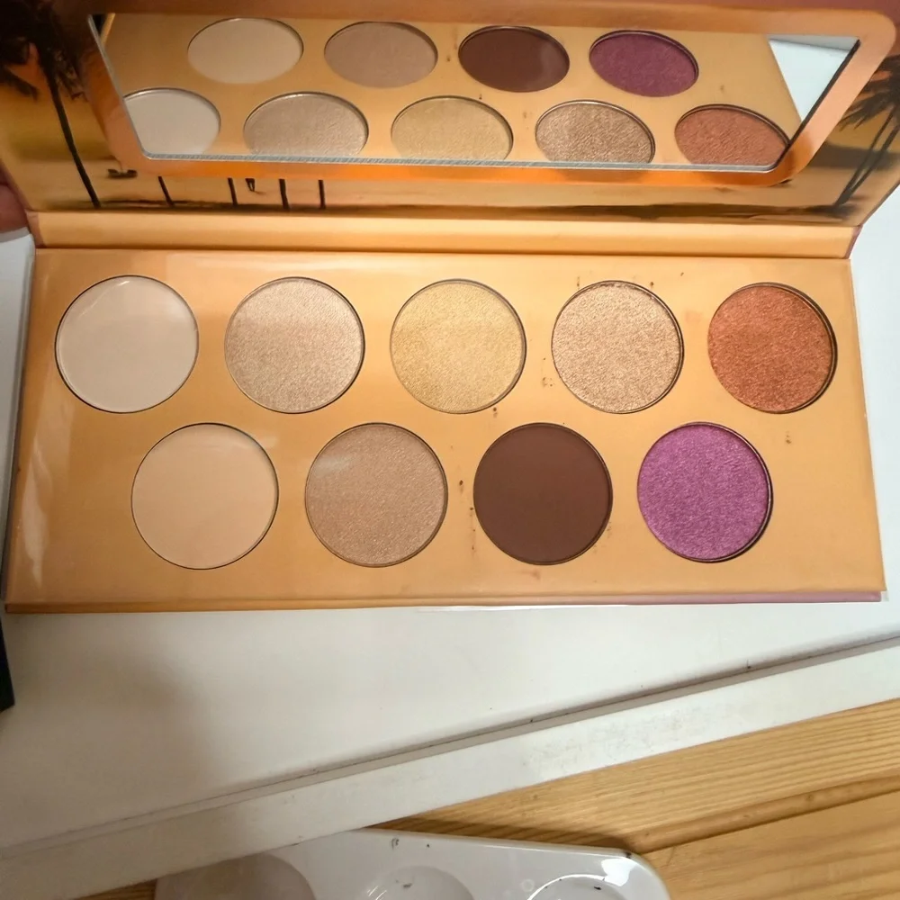 L.A. Colors Multi-Shade Eyeshadow & Face Palettes - Warm Browns, Pinks, Peach